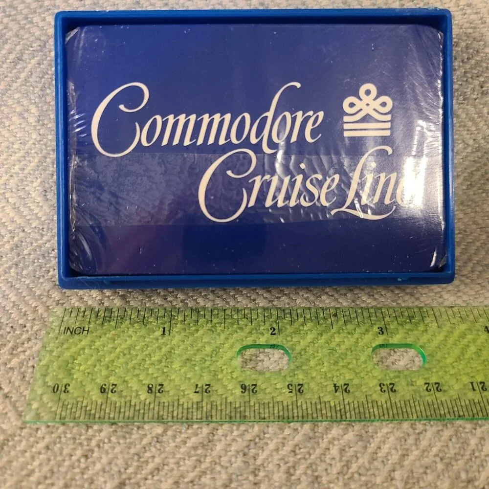 Commodore Cruise Line playing cards vintage